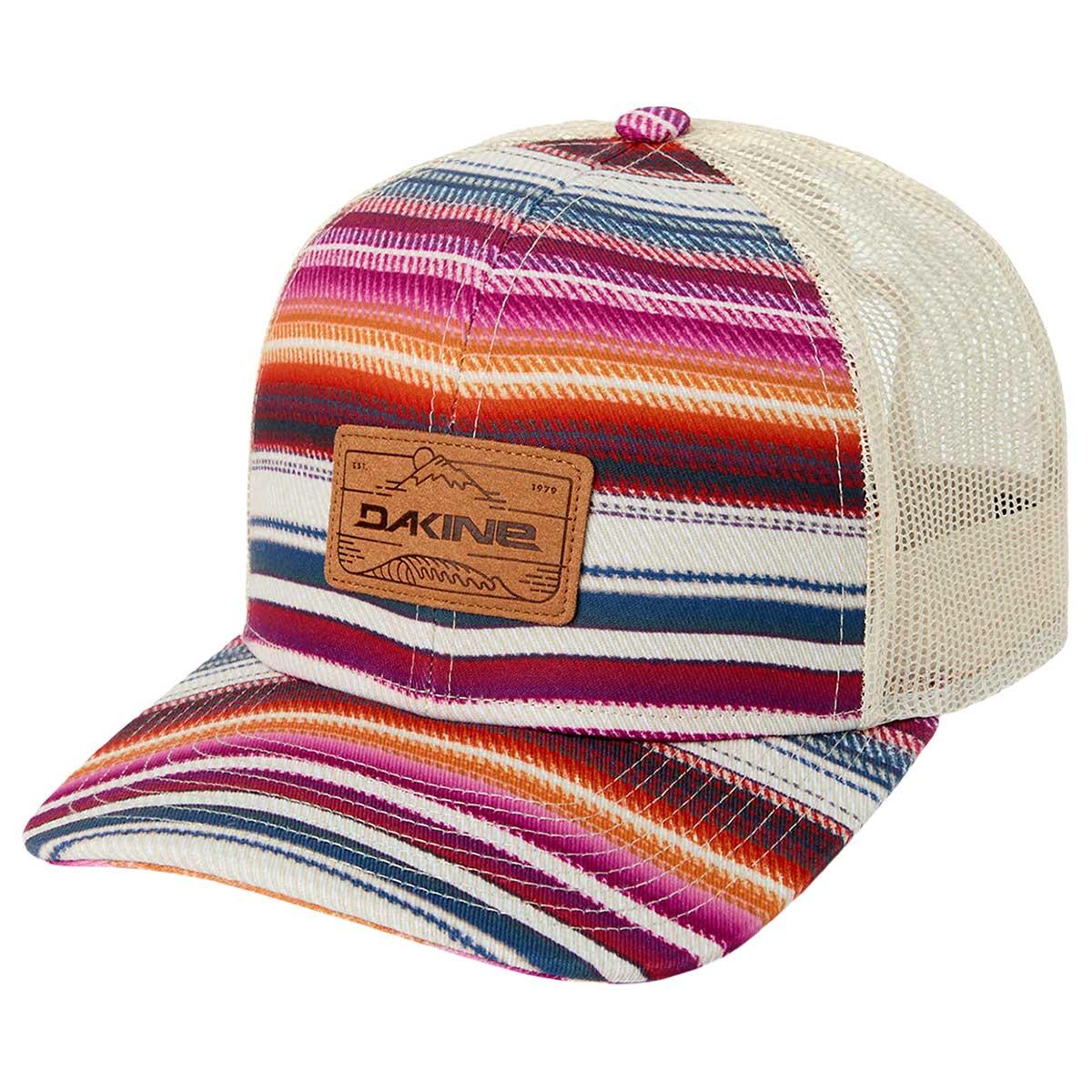 Dakine Peak to Peak Trucker Hat in Blanket Stripe and Rubber